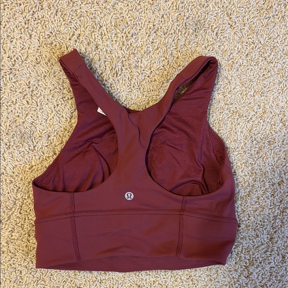 Crimson lululemon bra top. Size 6. - Picture 2 of 4